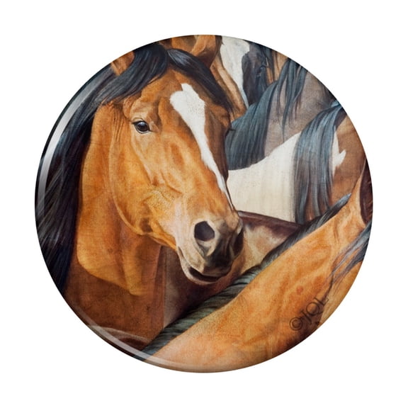 Horses Gridlock Kitchen Refrigerator Locker Button Magnet