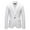 #136-White, variant on Men's Ivory Jacquard Blazer, Single Button Notch Lapel Business Suit Jacket, Textured Slim Fit Formal Coat