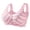 Pink, variant on Seamless Bralette for Women Plus Size Ice Silk Front Closure Adjustable Straps Wirefree Comfort Bra