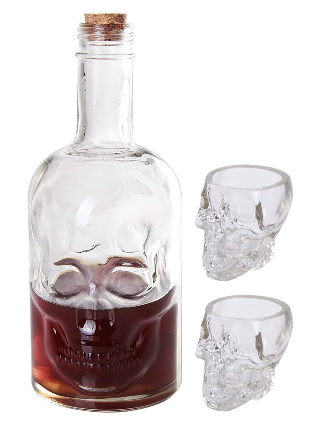 Ebros Gift Large 30 Ounces Skeleton Skull Face Liquor