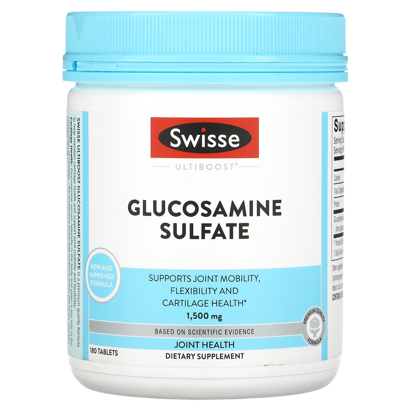 Ultiboost, Glucosamine Sulfate, 1,500 mg, 180 Tablets, Swisse