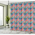thumbnail image 4 of Ambesonne Flora Shower Curtain, Digital Drawn Rose Pattern, 69"Wx75"L, Pale Mustard Teal Salmon, 4 of 4