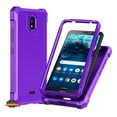 thumbnail image 3 of Xpression Phone Case For TCL K33 5G Full-Body Dual Layer Hybrid Case Slim, Drop-Proof TPU Hard PC, Durable Corner Front Bumper Protector Cover, Purple, 3 of 8