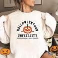 thumbnail image 2 of Halloween Crew Neck Sweatshirt with Colorful Prints Long Sleeves Loose and Casual Design, 2 of 4