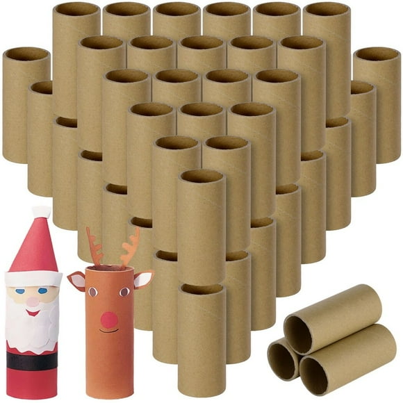 100Pcs Cardboard Tubes for Crafts, 2mm Thick Tough Cardboard Tubes Empty Paper Towel Rolls for DIY Arts & Crafts, School Projects, Art Clubs, 1.5D x 3.34L