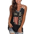 thumbnail image 5 of Iaqnaocc Tank Tops for Women 250th Anniversary Usa Shirt Patriotic Loose American Flag Stars Striped 4th Of July Shirts Women Summer Sleeveless Independence Day Festival T-Shirt Camel M, 5 of 6