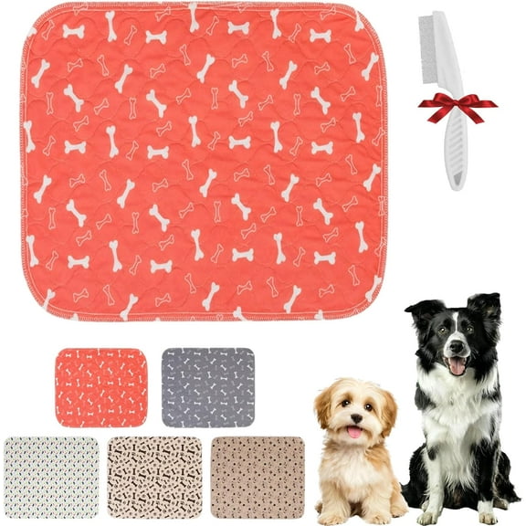 PuppyPad Pee Pads for Dogs with Pheromones –2026 New Washable Reusable Puppy Training Pads with 4-Layer Leak Protection, Odor Control, and Non-Slip Base (Red, XS: 11.8" × 11.8")