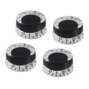4PCS/set Acrylic Electric Guitar Bass Knob Knobs Potentiometer Caps with 6mm Hole, black