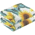 thumbnail image 2 of Dreamtimes 2 Piece Sunflower Pattern Hand Towels for Bath Decorative, Pure Cotton Guest Towels Fingertip Towels for Bathroom Spa Gym,16 x 28 inch, 2 of 7