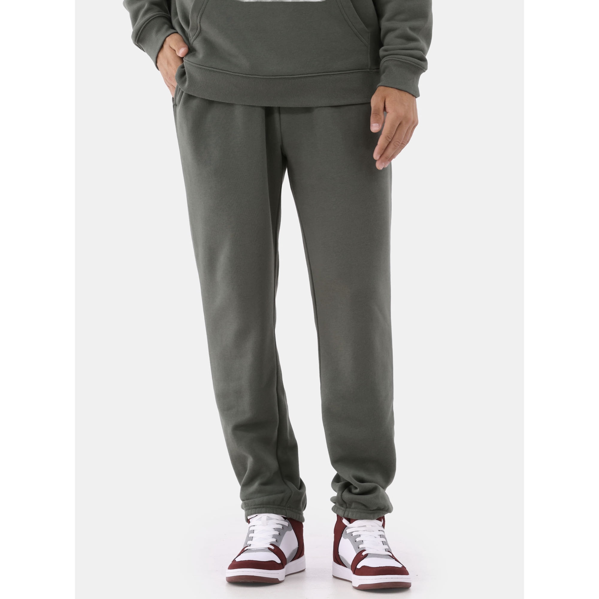 No Boundaries All Gender Soft Fleece Jogger Pants, 30" Inseam, Men's and Big Men's