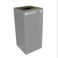 thumbnail image 2 of Witt Industries 32GC04-SL GeoCube Recycling Receptacle with Combination Slot/Round Opening, Steel, 32 gal, Slate, 2 of 2