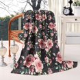 thumbnail image 2 of Pioneer Flower Floral Print Pattern Blanket,Comfortable Soft Lamb Wool Throw Blanket,All Season,Warm Lightweight Blankets for Sofa Bed Couch Living Room Chair,60"x80", 2 of 4