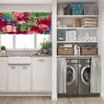 thumbnail image 5 of LALILO Kitchen Curtain Valance Banana And Fan Leaves Rod Pocket Window Curtain 52"x 18" Set of 2, 5 of 7
