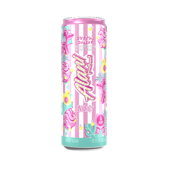 Alani Nu Energy Drinks Limited Addition Cotton Candy & Strawberry Sunrise Flavor Zero Suger, Low - Calorie, Energy Boost Drinks 12 oz (4 Pack)