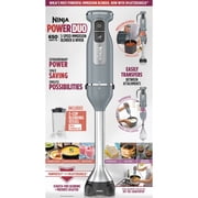 Ninja Power Duo Immersion Mixer, Hand Stick Blender, 3 Speeds, with Whisk, SplatterShield, PanProtect, 3-Cup Blending Vessel, CI200 Gray