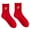 Immediate success, variant on Chinese Zodiacal Horse Embroidery Cotton Socks Women, Reinforced Heel Toe Red Ankle Socks Daily Wear