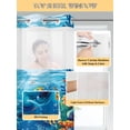 thumbnail image 5 of Ocean Marine No Hook Shower Curtain and Liner Set Life Fish Coral Seagrass Underwater Coastal Shower Curtains with Snap-in Liner & See Through Top Window Hotel Style for Bathroom Decor 72x84 Inch, 5 of 8