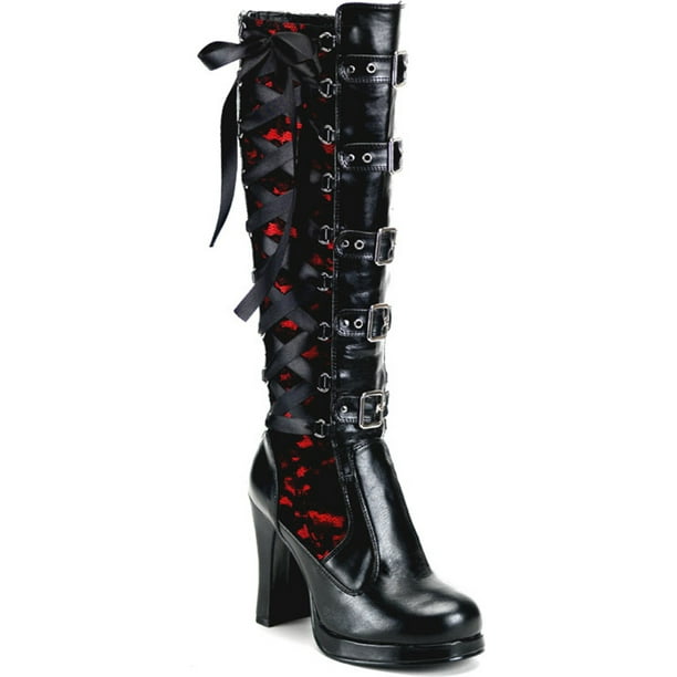 goth boots with buckles