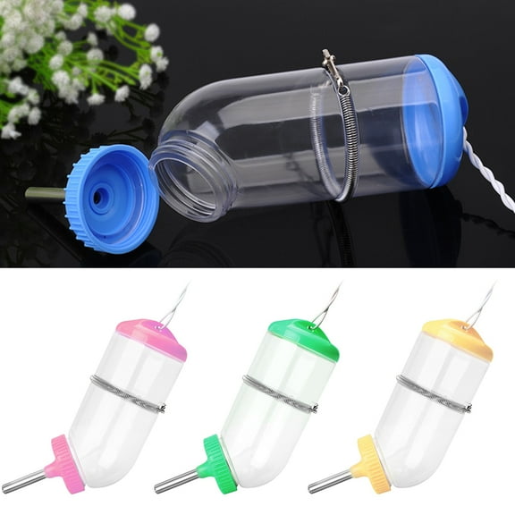 Walbest Pet Water Bottle Hanging Rabbit Water Bottle No Drip Leak Proof Auto Water Feeder for Cats Bunny Guinea Pig, 250ml(8.5 oz), Green