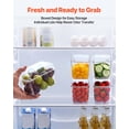thumbnail image 4 of VEVOR Chilled Condiment Server Caddy, 5 Compartment Ice Cooled Serving Container, Plastic Fruit Garnish Tray Platter with Separate Lid, for Taco Salad Bar Accessories, Party Home Restaurant Supplies, 4 of 9