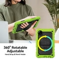 thumbnail image 2 of For Xiaomi Redmi Pad SE 8.7 inch 2024, 360 Rotating Shockproof Cover with Stand, Screen Protector, Shoulder Strap, Lime, 2 of 7