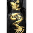thumbnail image 2 of Men Satin Chinese Dragon Kimono Silk Bathrobe Pajamas Sleepwear Gown Bath Robe, 2 of 11