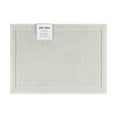 thumbnail image 4 of Host & Home Cotton Bath Rug, Stylish Textured Woven Design, Slip Resistant Backing, 17x24, Grey, 4 of 5