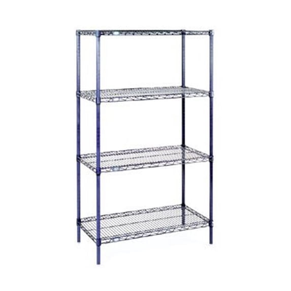 Nexel Industries 18366C 18 x 36 x 63 in. Plated Starter Shelf Unit, Chrome