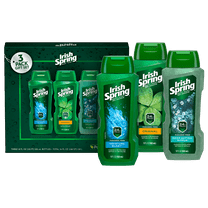 Irish Spring Men's Body Wash Shower Gel Holiday Gift Pack, 18 Fl Oz, 3 Ct