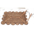 thumbnail image 4 of Rectangle Rug Natural Jute Rug Hand Braided Beige and Brown Color Stripes Line Area Rug, 4 of 5