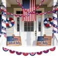 thumbnail image 5 of Decoraciones para la fiesta del Día de la Independencia Banderines de bandera • Decoración colgante de tela patriótica roja, blanca azul • Suministros reutilizables para fiestas interiores en, 5 of 5