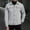 Gray, variant on COSFO Mens Winter Jacket Button Down Beige Outwear Warm Long Sleeve Loose Fit Collar Mens Winter Coats