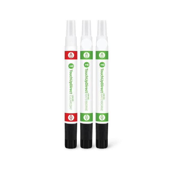 TouchUpDirect QAB Pearl White Tricoat for Nissan Exact Match Touch Up Paint Combo - Essential Kit