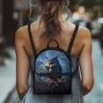 thumbnail image 4 of Eheartsgir Forest Owl Print Small Backpack, Mini Polyester Rucksack with Lots of Pockets, Zipper Closure for Women Hiking and Daily Travel, 4 of 8