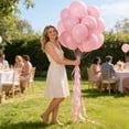 thumbnail image 2 of 100 Pack 12 Inch Latex Balloons with Ribbon, Bright Colored Round Helium Balloons for Birthday Party Decoration, Arch Garland, Wedding Engagement, Balloon Centerpiece, 2 of 6