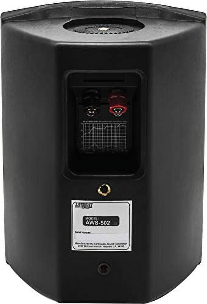 earthquake sound aws-502b all-weather indoor/outdoor speakers (matte black, pair)
