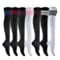 Lovely Annie Women's 5 Pairs Over-the-Knee Thigh High Knee Cotton Socks Size 6-9 Random Color
