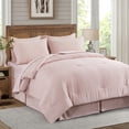 thumbnail image 2 of SUTENGDA 8 Piece Bed In A Bag  Cationic Dyeing Cozy Comforter Bedding Set (Queen  Khaki), 2 of 6