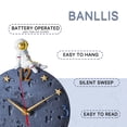 thumbnail image 2 of Space Theme Wall Clock, Astronaut Moon Wall Clock, 12 Inch Grey Modern Silent Clock for Kids Room Nursery Living Room Bedroom, 2 of 5