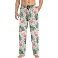 thumbnail image 4 of Flamingo Tropical Floral Pattern Mens Pajama Pants Sleepwear Lounge Men's Pajama Bottoms Gift for Family, 4 of 7