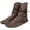Dark Brown, variant on Medieval Renaissance Ankle Boots for Men and Women, Vintage Lace Up Retro Costume Shoes with Soft Flexible Sole for Cosplay, Festivals and Casual Wear