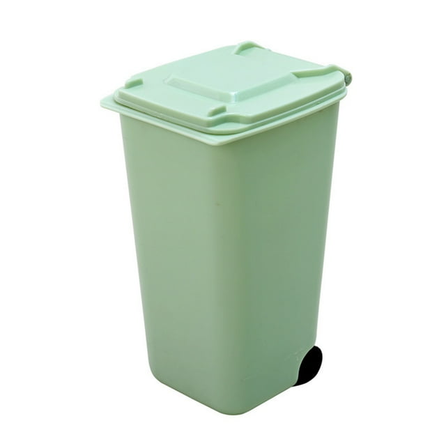 Unatoiry Sturdy Waste Bins With Lid - Easy To Clean And Stain Resistant Environmentally Friendly Trash Can green 1Set