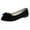 Black Bowknot Flat Shoes, variant on hopeusnice Women's Pointed Toe Bowknot Flat Shoes Slip On Ballerina Flats Comfortable Suede Flats Dress Shoes Black 35