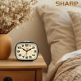 thumbnail image 6 of Sharp Battery Powered Alarm Clock, Retro Battery Operated Alarm Clock for Bedrooms, Office, Travel -  Super Quiet with No Ticking, Snooze alarm, Beep Sounds, Gentle Wake, Simple to Use, 6 of 6