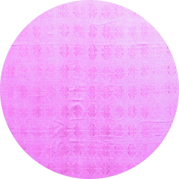 Ahgly Company Indoor Round Abstract Purple Modern Area Rugs, 7' Round