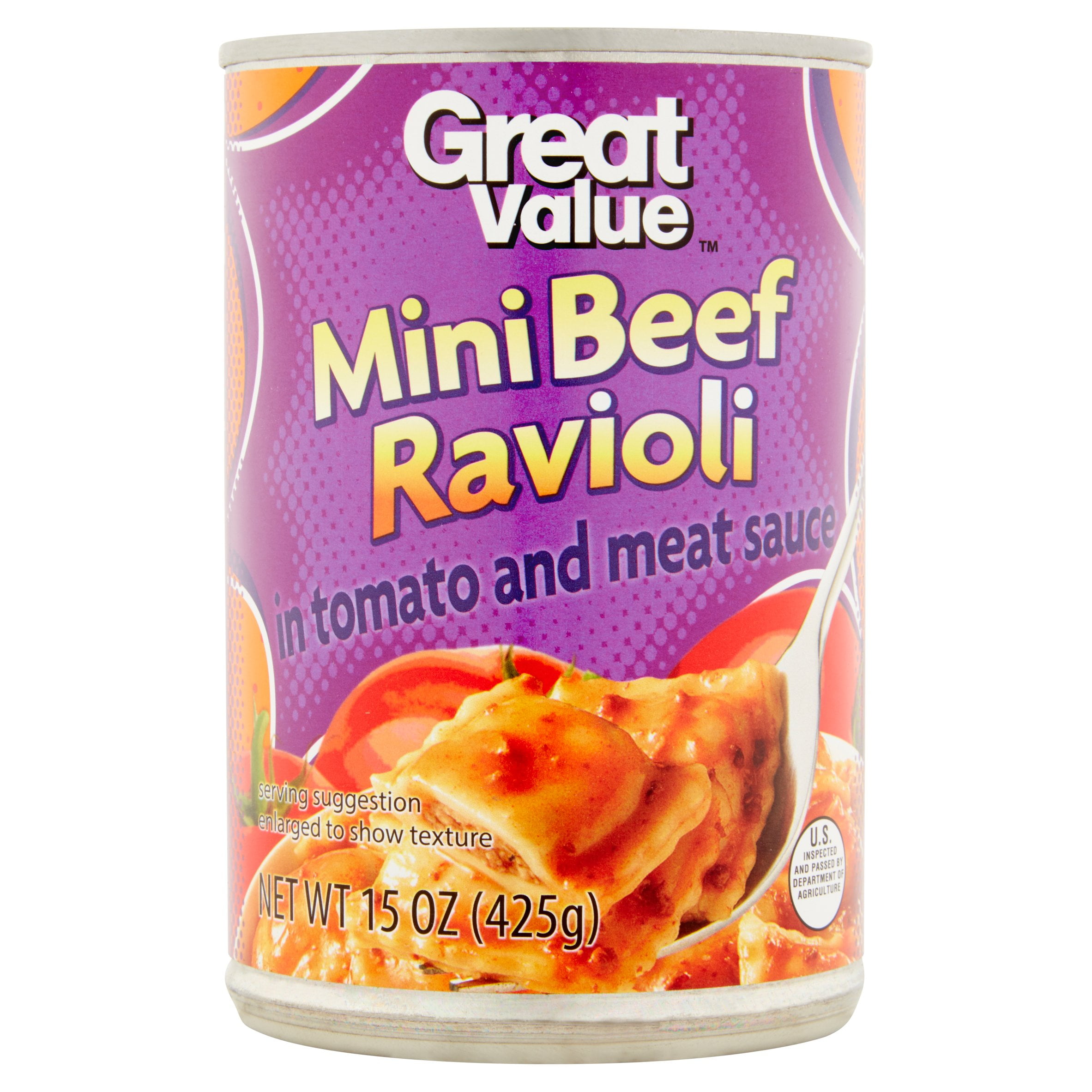 Great Value Mini Beef Ravioli, 15 oz by Wal-Mart Stores, Inc.