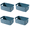 Blue, variant on Trianu Desktop Storage Box, 4 Pack Plastic Storage Bin with Cutout Handles, Household Socks Cosmetics Storage Basket for Bathroom, Kitchen, Countertop, Cabinet, 9.64*6.3*3.93 in, White