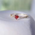 thumbnail image 3 of anillos mujer boda tous joyería mujer anillos aesthetic Anillos de rubí de amor para mujer, anillo de circón de cristal de corazón, accesorios para mujer, joyería de fiesta de boda, regalo de anivers, 3 of 4