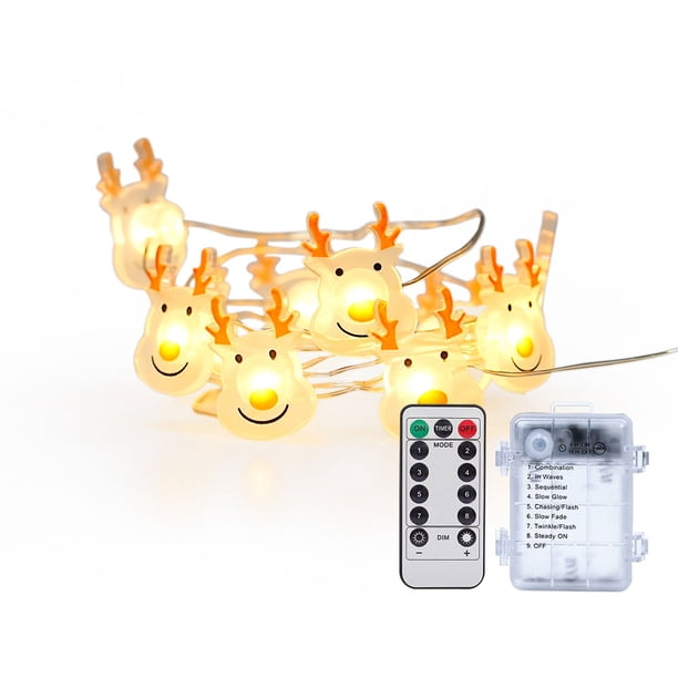 Guirnalda De Luces Navideñas Elk Led Luz De Hadas Decorativa Alimentada Por Batería Para Sala De Estar De Navidad Decoraciones De Boda Para Interiores sonducket HA024376-00