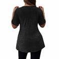 thumbnail image 4 of Bixock Maternity Tops Plus Size Short Sleeve V Neck Loose Pregnancy Blouse Casual Maternity Shirt Pregnant Top Summer Maternity Clothes, 4 of 5